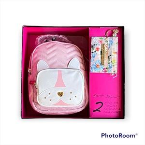 Betsey Johnson backpack cardholder set